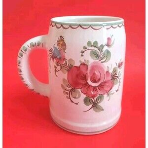 Vintage Ulmer Keramik Floral Mug - Made in West Germany - 16 Ounce Capacity